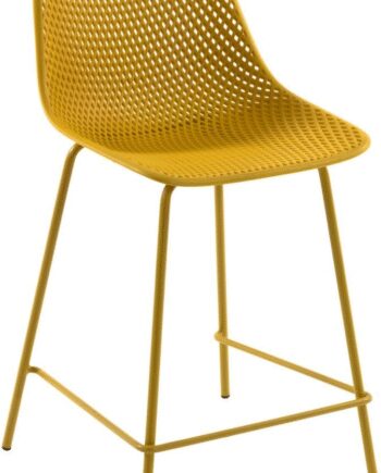 Barstol Højstol Kave Home Quinby Sennep Moderne Plast Stål H97b49 8433840599717