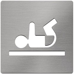 Firkantet Skilt Til Badeværelse Puslebord