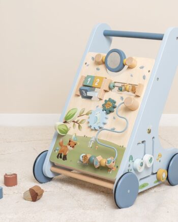 Gåvogn Blå Med Aktiviteter  Træ Fsc Little Dutch 8713291772328