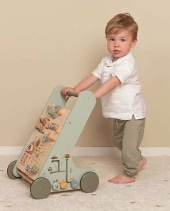Gåvogn Little Dutch Grøn Træ Sjove Aktiviteter Til Baby 8713291771321