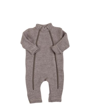 Joha  Uldheldragt Fleece Med Lynlås Beige