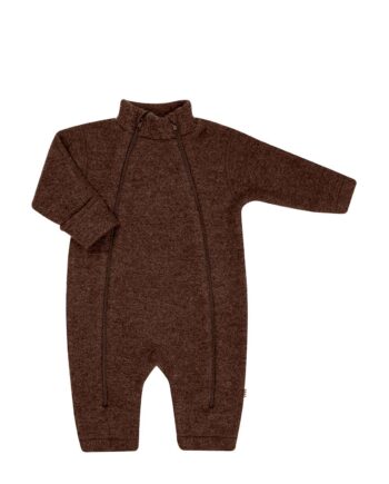 Joha  Uldheldragt Fleece Med Lynlås Brun