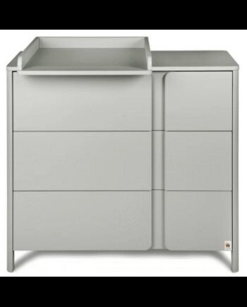 Puslekommode Til Børneværelset Birketræ Mdf H91 B105 D54 Lysegrå